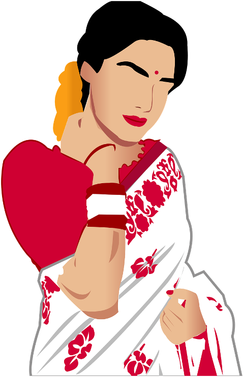 woman-cartoon-silhouette-saree-7248374