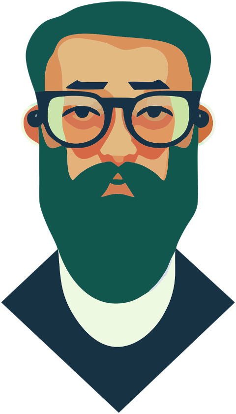 man-beard-glasses-person-cartoon-7435783