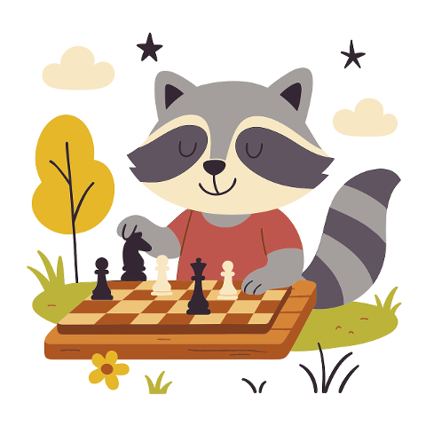 raccoon-chess-game-cartoon-style-9597852