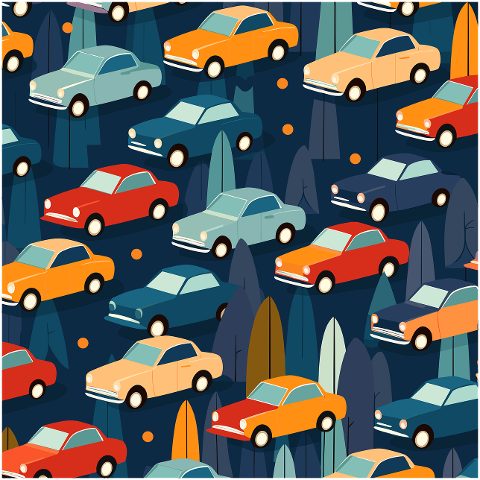 cars-traffic-jam-blue-red-orange-8152410