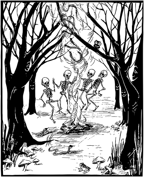 skeletons-dance-forest-dancing-7452210