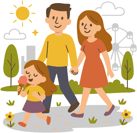 family-girl-eats-ice-cream-stroll-9601786