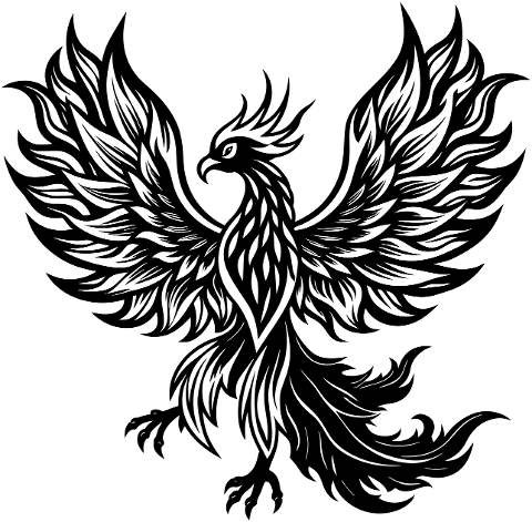 ai-generated-phoenix-line-art-bird-8906961