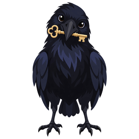 raven-black-bird-key-golden-key-10477944