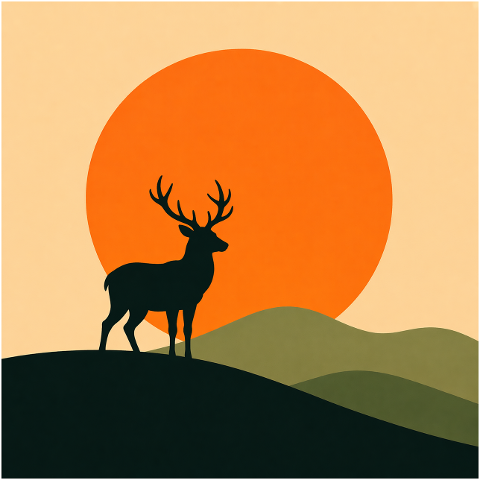 deer-silhouette-sunset-forest-10236872