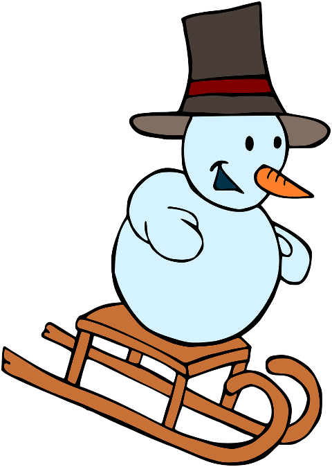snowman-christmas-snow-sleigh-6879805