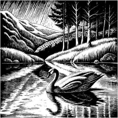 ai-generated-swan-lake-forest-9159867