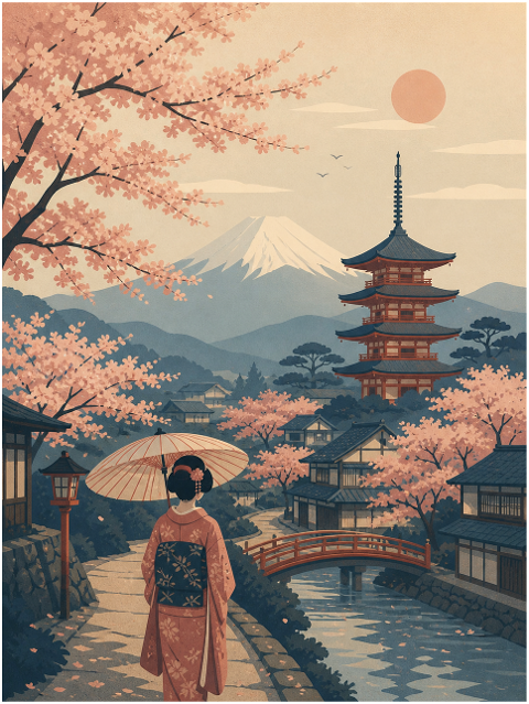 japan-sakura-mount-fuji-pagoda-10263623
