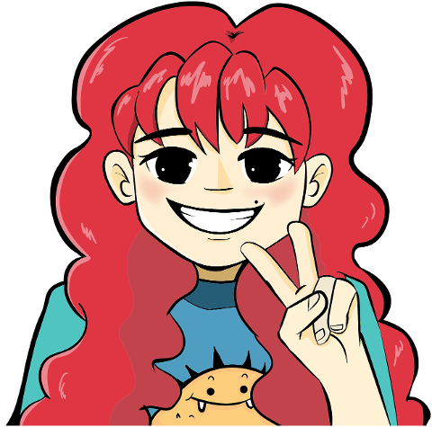 girl-smile-peace-sign-red-hair-6552421