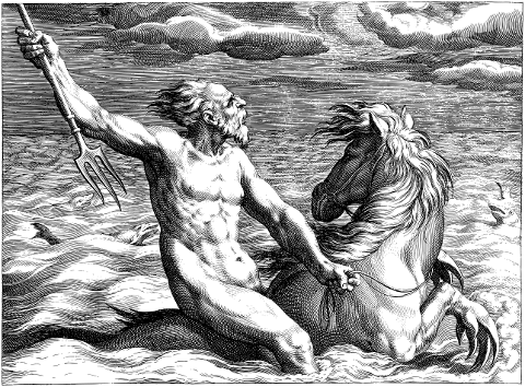 poseidon-neptune-greece-line-art-5971401