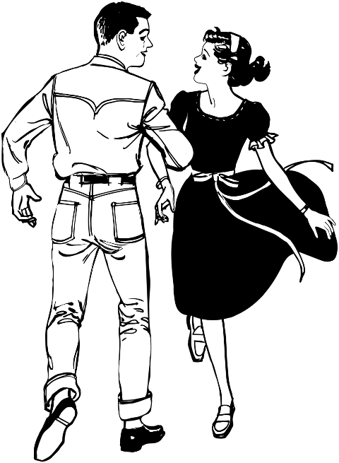 retro-dance-couple-line-art-7076608