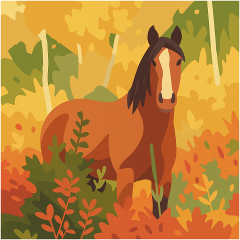 horse-autumn-forest-leaves-fall-9914851
