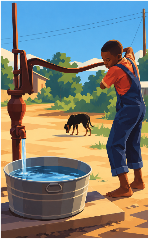 boy-water-pump-metal-basin-village-10515503