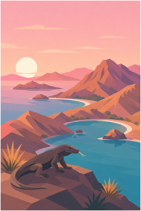 komodo-dragon-indonesia-sunrise-10283692