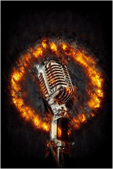 microphone-vintage-fire-music-mic-6069470