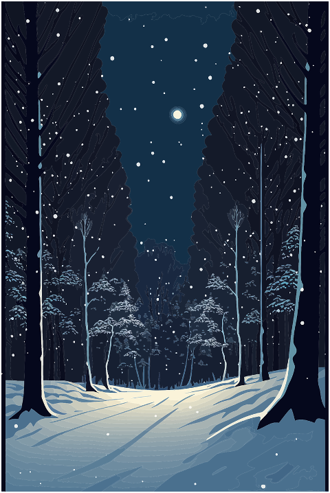 snow-christmas-starry-night-7637123