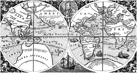 map-antique-line-art-world-ocean-4709863