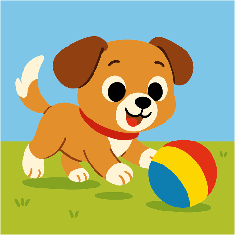 puppy-dog-cartoon-ball-fun-pet-9854779