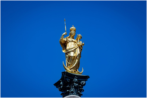 statue-gold-marian-column-munich-4346975