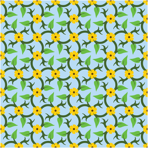 pattern-floral-yellow-green-7842948
