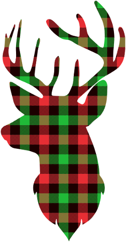 deer-head-antlers-plaid-5890020