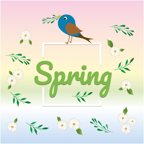 season-spring-flowers-leaves-bird-4432252
