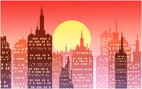 city-skyline-sunset-cityscape-4832509