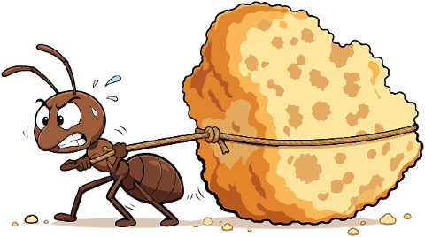 ant-cartoon-humor-pulling-sweating-10432669