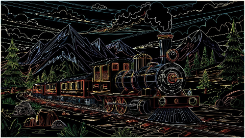 train-locomotive-landscape-line-art-8753544