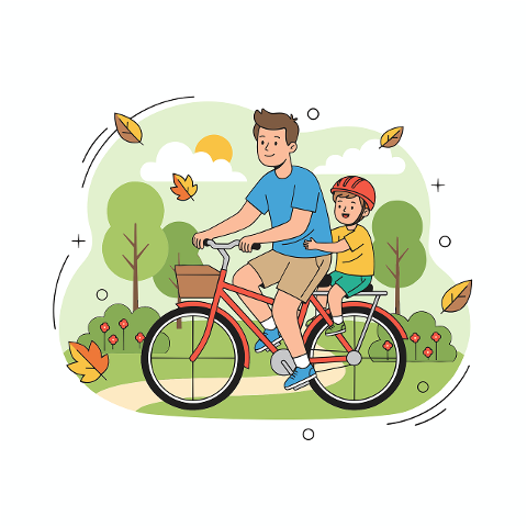 family-bike-ride-father-and-son-9839253