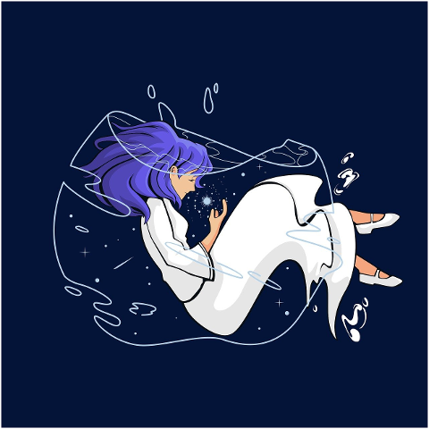 girl-anime-water-digital-art-8922722