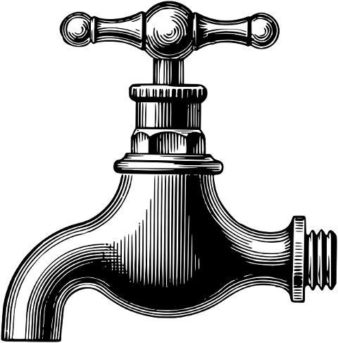 faucet-tap-spigot-valve-line-art-7258818
