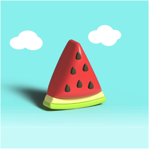 summer-watermelon-fruit-3d-render-7207341