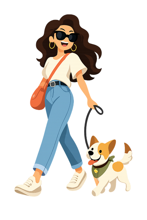 woman-walking-dog-10301875
