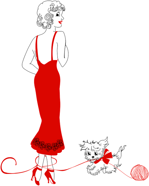 woman-dog-dress-fashion-art-deco-5959933