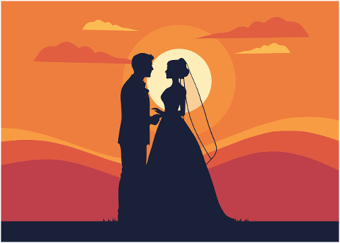 wedding-silhouette-bride-groom-9278041