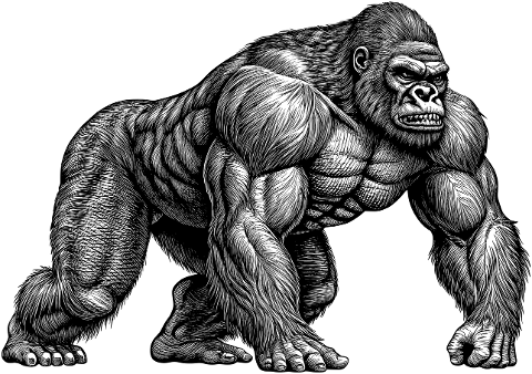 ai-generated-gorilla-ape-animal-9645407