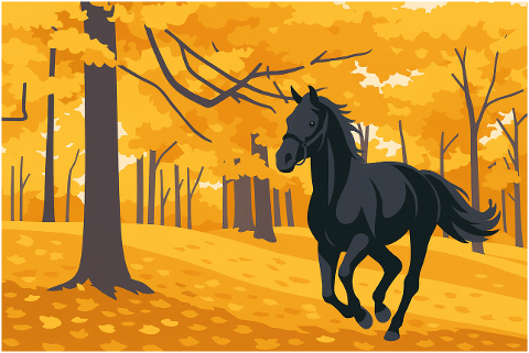 horse-black-autumn-forest-running-9914808