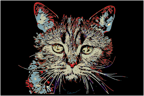 cat-animal-artwork-colorful-feline-7262643