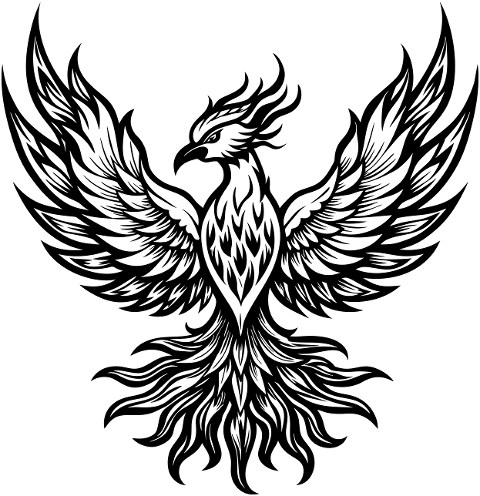 ai-generated-phoenix-line-art-bird-8906962