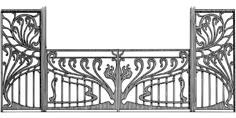 gate-entrance-line-art-exit-door-7210433