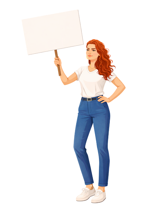 woman-female-character-holding-sign-10029336