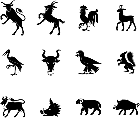 animals-silhouette-line-art-bull-7258918