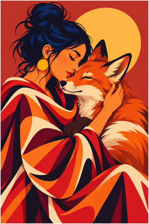 woman-with-fox-red-fox-10511431