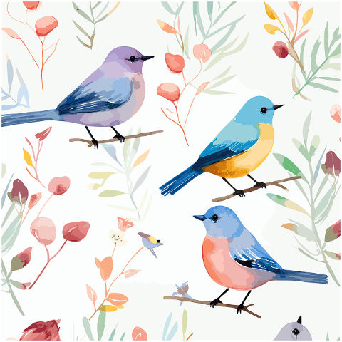 birds-pastel-leaves-pattern-8184647