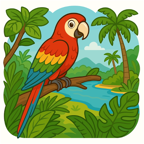 parrot-cartoon-parrot-tropical-bird-9868391