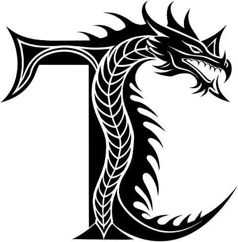 letter-t-alphabet-font-dragon-8641786