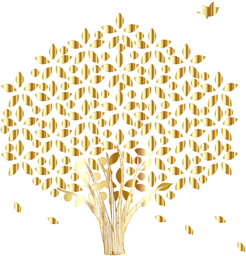 tree-leaves-gold-foil-silhouette-6143967