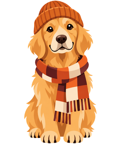 dog-golden-retriever-autumn-scarf-10476634