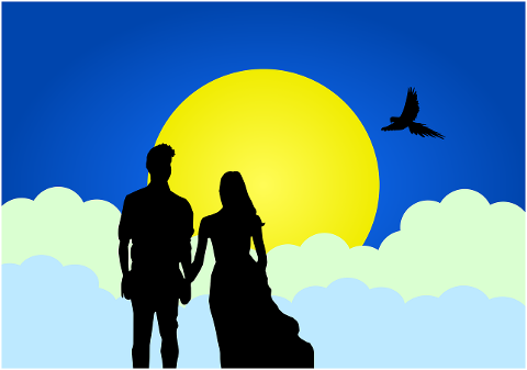 couple-clouds-sun-silhouette-5972454